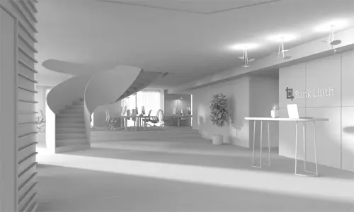 3D Modell Büro