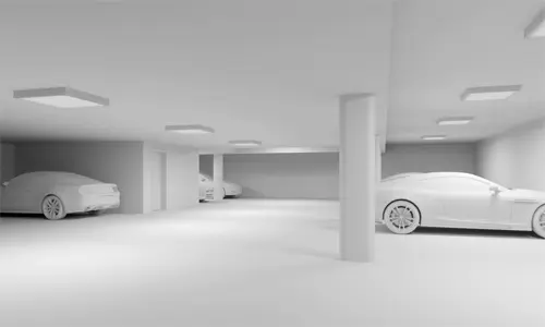 3D Modell Tiefgarage