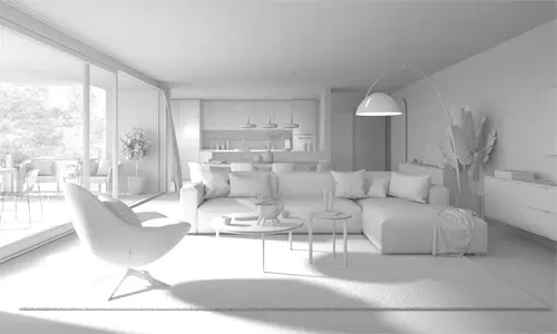 3D Modell Wohnzimmer