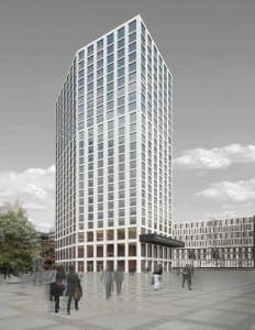 3D Visualisierungen, Architektur Rendering, Büro, Hotel, Gewerbehaus, Wohnungen, Hochhaus 3D Architektur Rendering, Büro, Hotel, Gewerbehaus, Wohnungen, Hochhaus