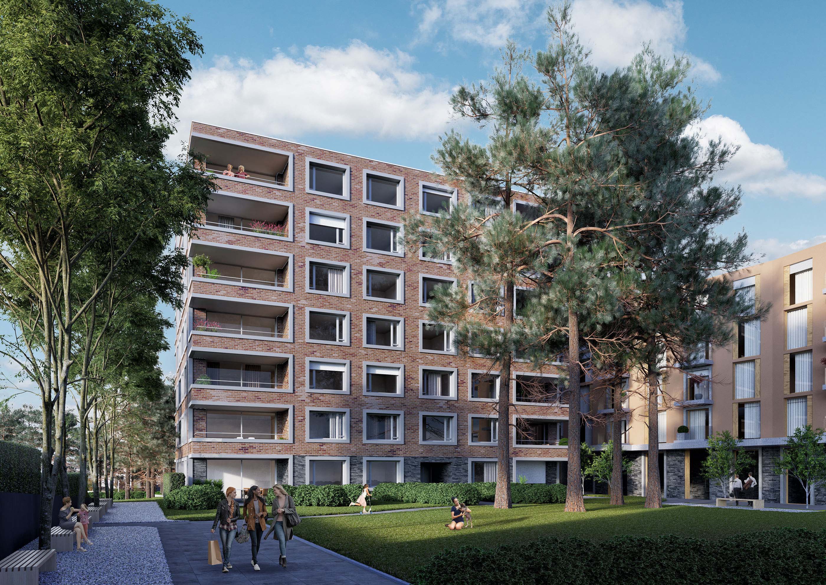 3D Architektur Visualisierungen - Zürich | STOMEO Visualisierung MFH Mehrfamilienhaus in Kloten