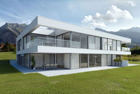 3D Visualisierungen, Architekturvisualisierungen, Haus, Mehrfamilienhaus. Gebäude