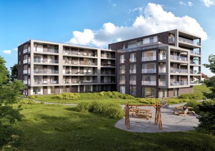 Visualisierung Klinker Fassaden - Neubau MFH in Kloten