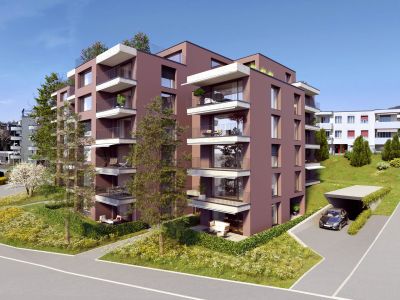 Architekturvisualisierung Aussenansicht Mehrfamilienhaus Architekturvisualisierung Aussenansicht Mehrfamilienhaus