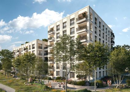 3d visualisierungen architektur wohnüberbauung 3D Visualisierungen einer modernen Wohnüberbauung mit architektonischem Fokus