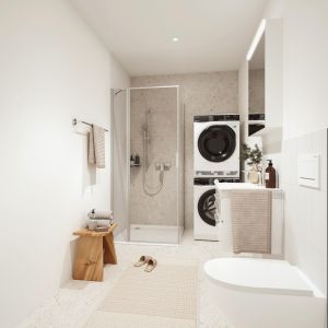 modernes bad architekturvisualisierung Architekturvisualisierung eines modernen Badezimmers mit hochwertigen Materialien
