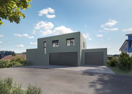 3d visualisierung einfamilienhaus moderner neubau ansicht 3d visualisierung einfamilienhaus moderner neubau ansicht