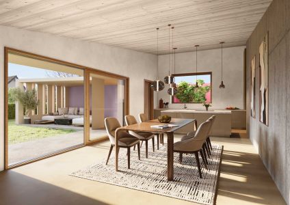 kueche essbereich mit gartenzugang 3d visualisierung kueche essbereich mit gartenzugang 3d visualisierung